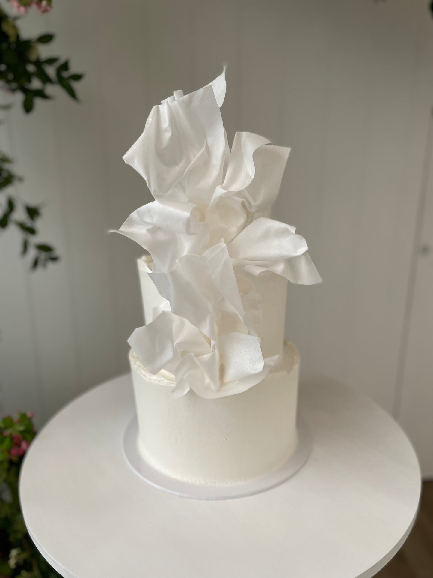 3 Tier Buttercream with Wafer Paper Sails