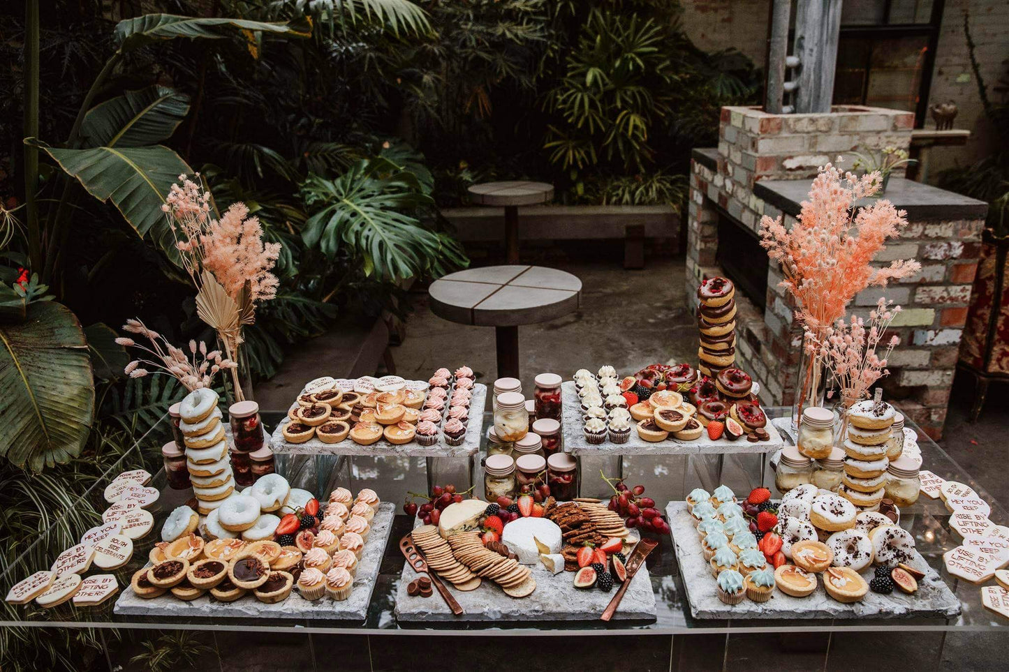 Grazing Dessert Table Lux Stone Theme with Ghost Table