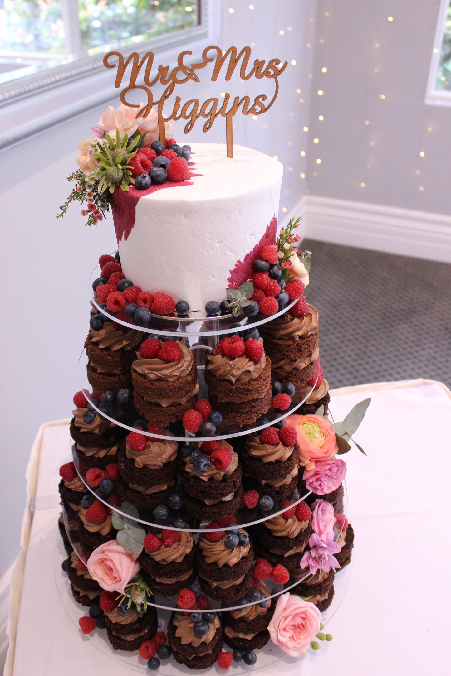 Mini Chocolate & Berry Cake Tower