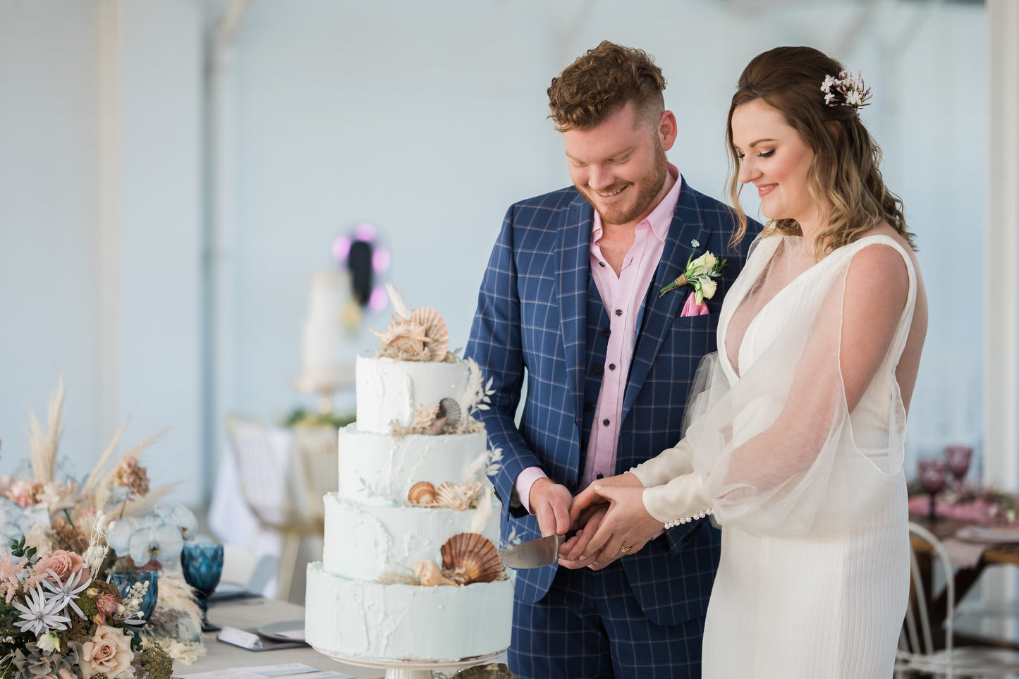 4 Tier Sea Theme Buttercream Cake