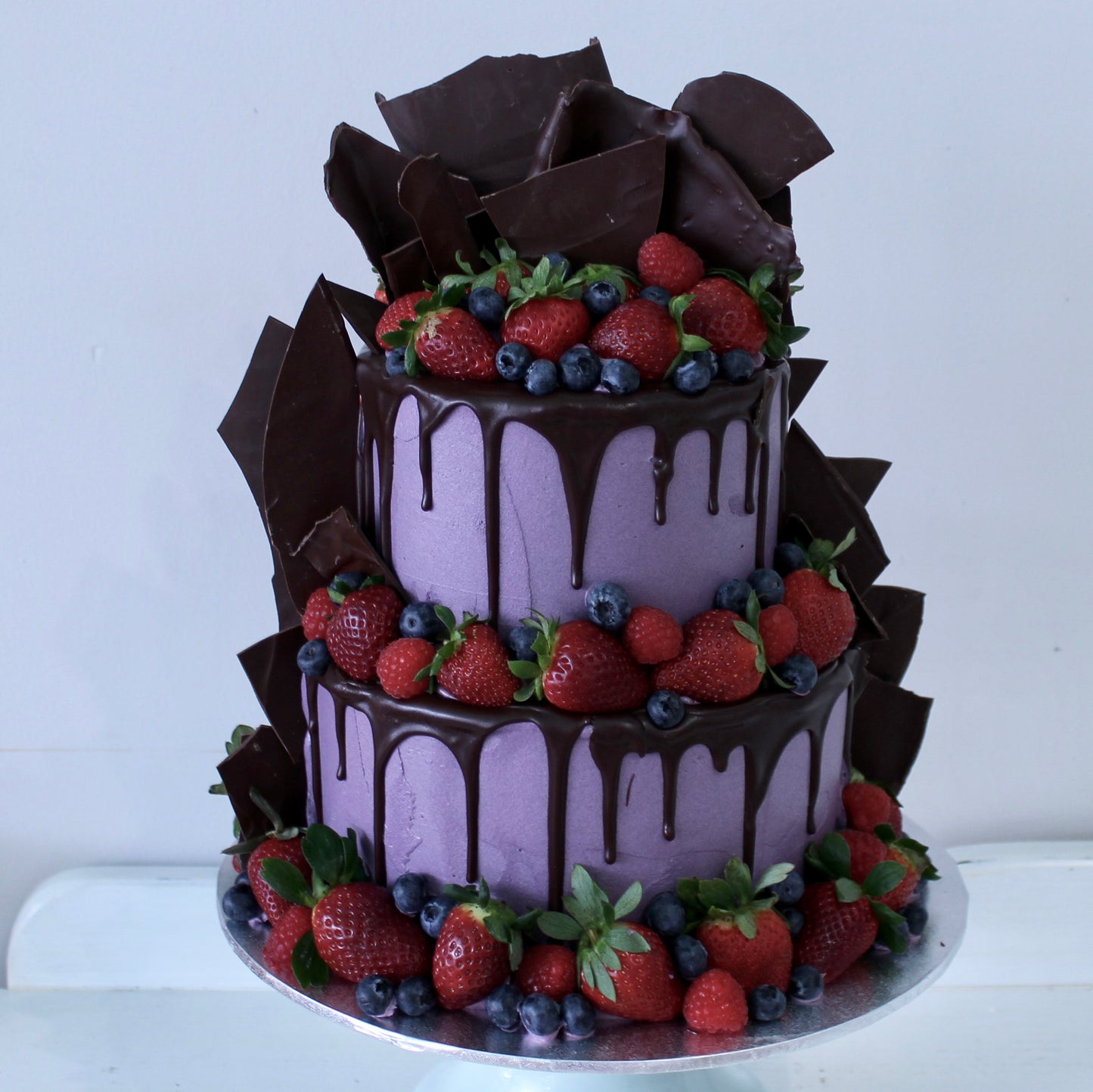 2 Tier Chocolate & Berry Cake 2 Toned