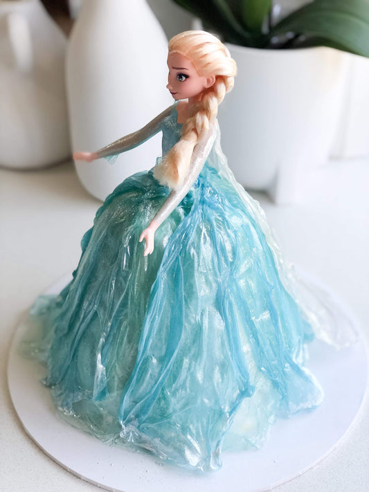 Elsa Barbie Cake