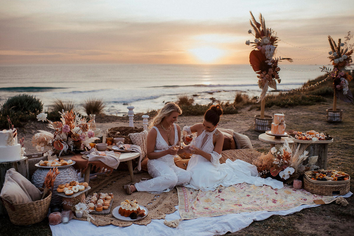 Grazing Picnic Elopement Cliff Top Earthy Lux