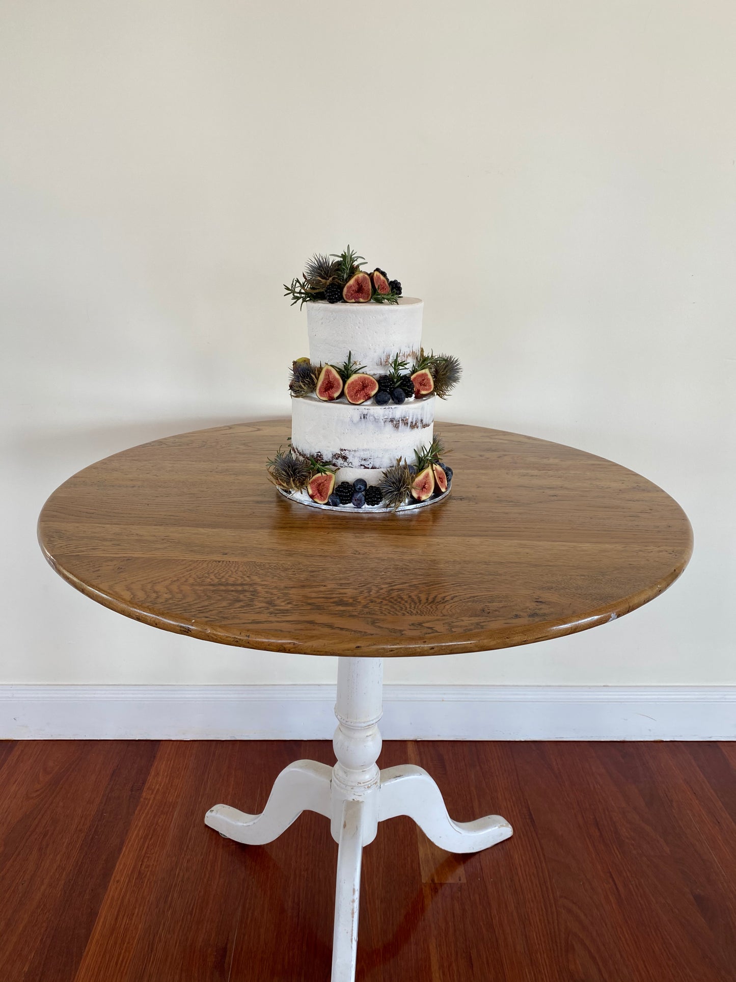 2 Tier Semi Naked cake with Figs & Natives