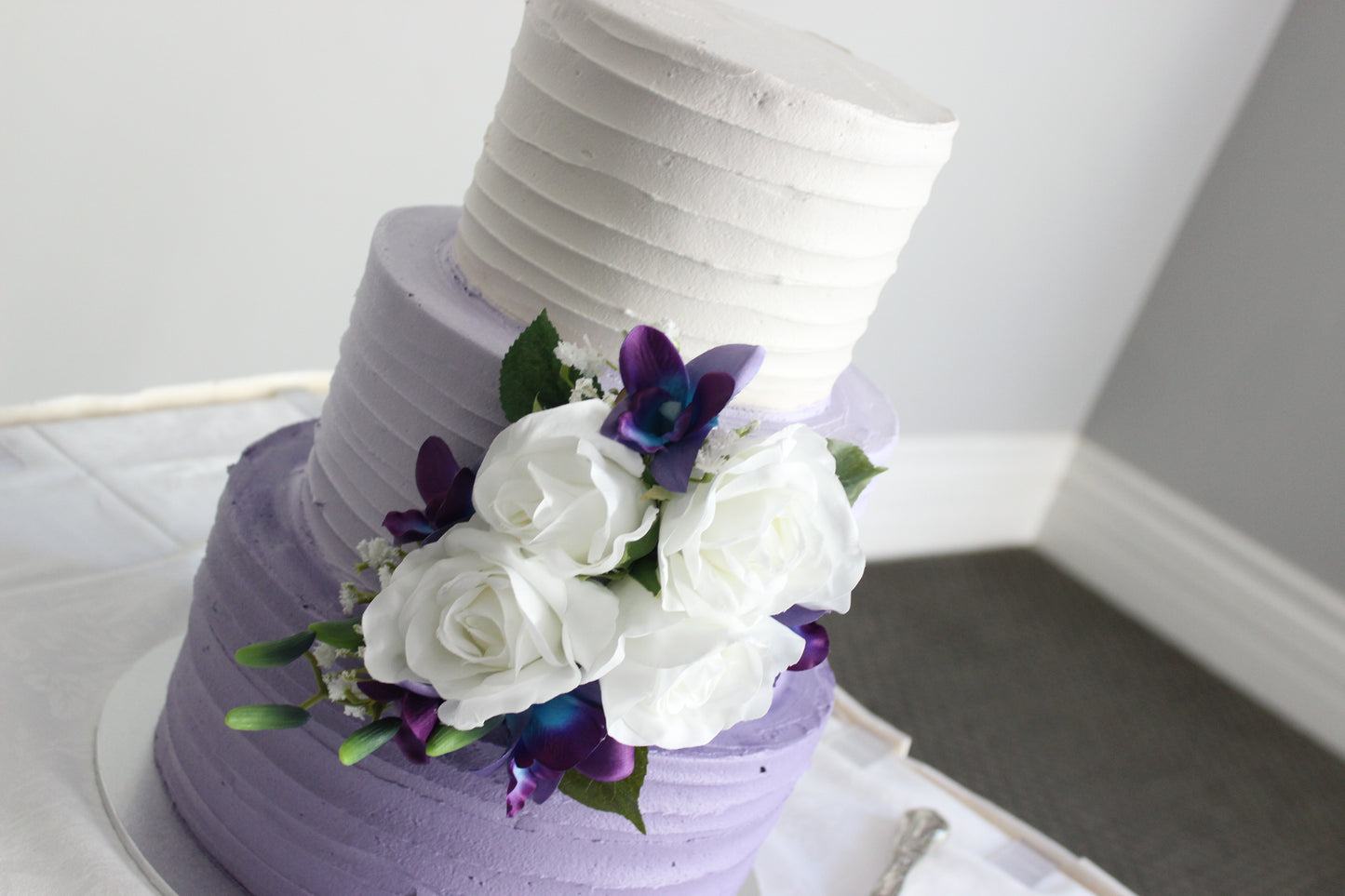 3 Tier Purple Ombre Cake