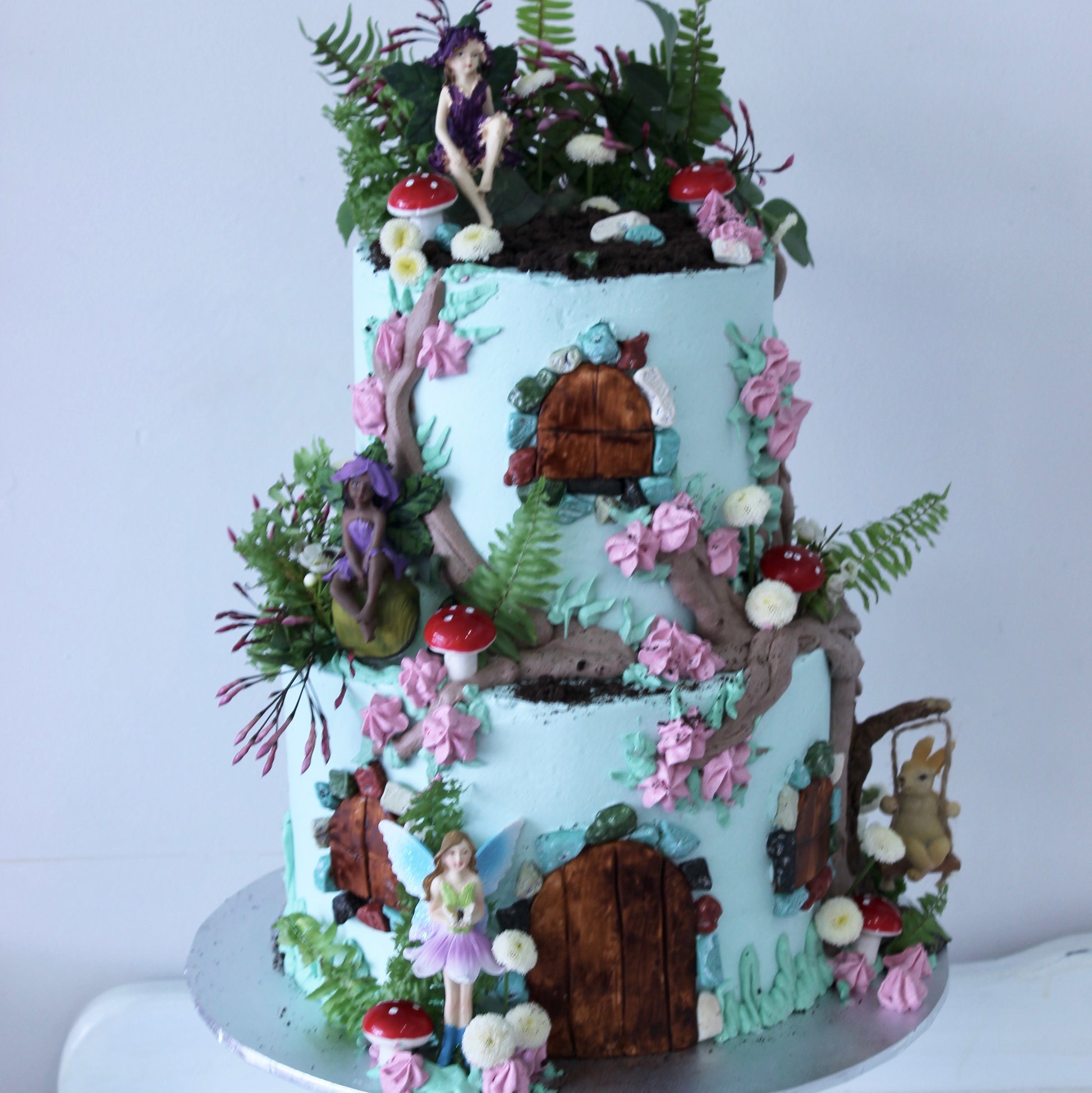 Enchanted Fairy Garden Cake Full Tutorial 