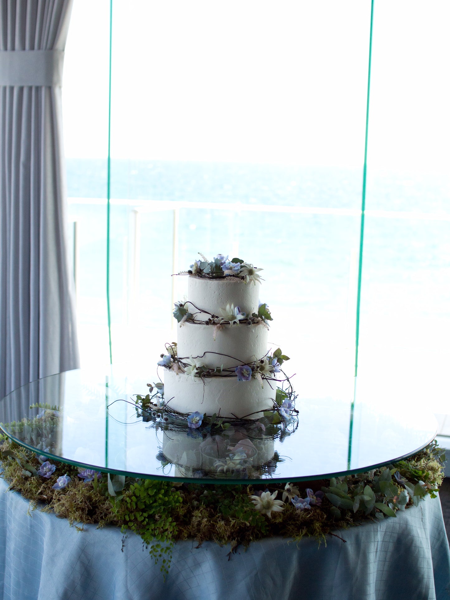 3 Tier Floral Floating Cake in Spring Theme
